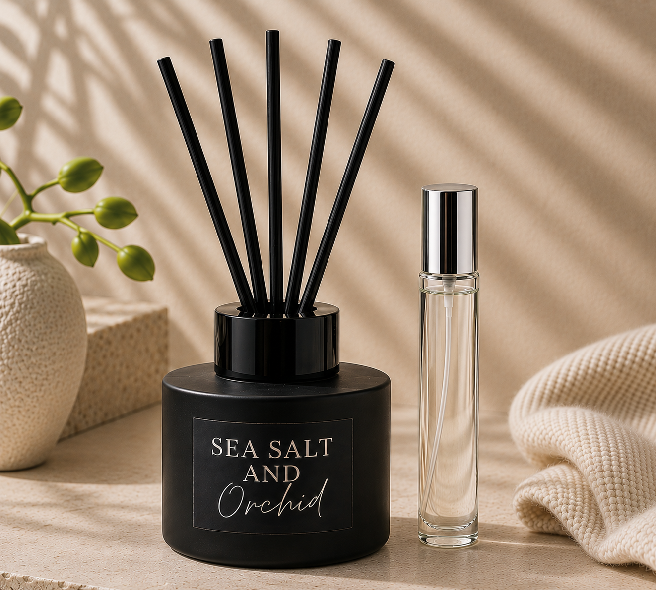 Sea Salt & Orchid Reed Diffuser & Home Fragrance Mist
