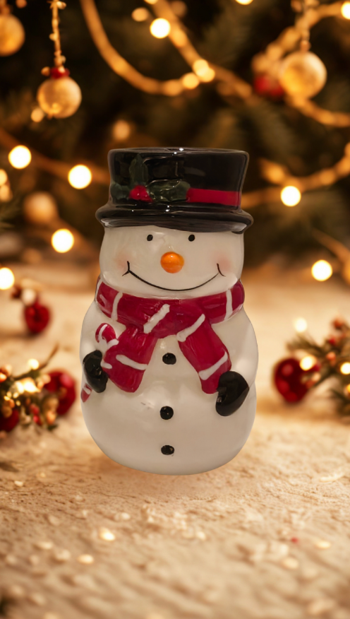 موقد ذوبان الشمع على شكل رجل ثلج