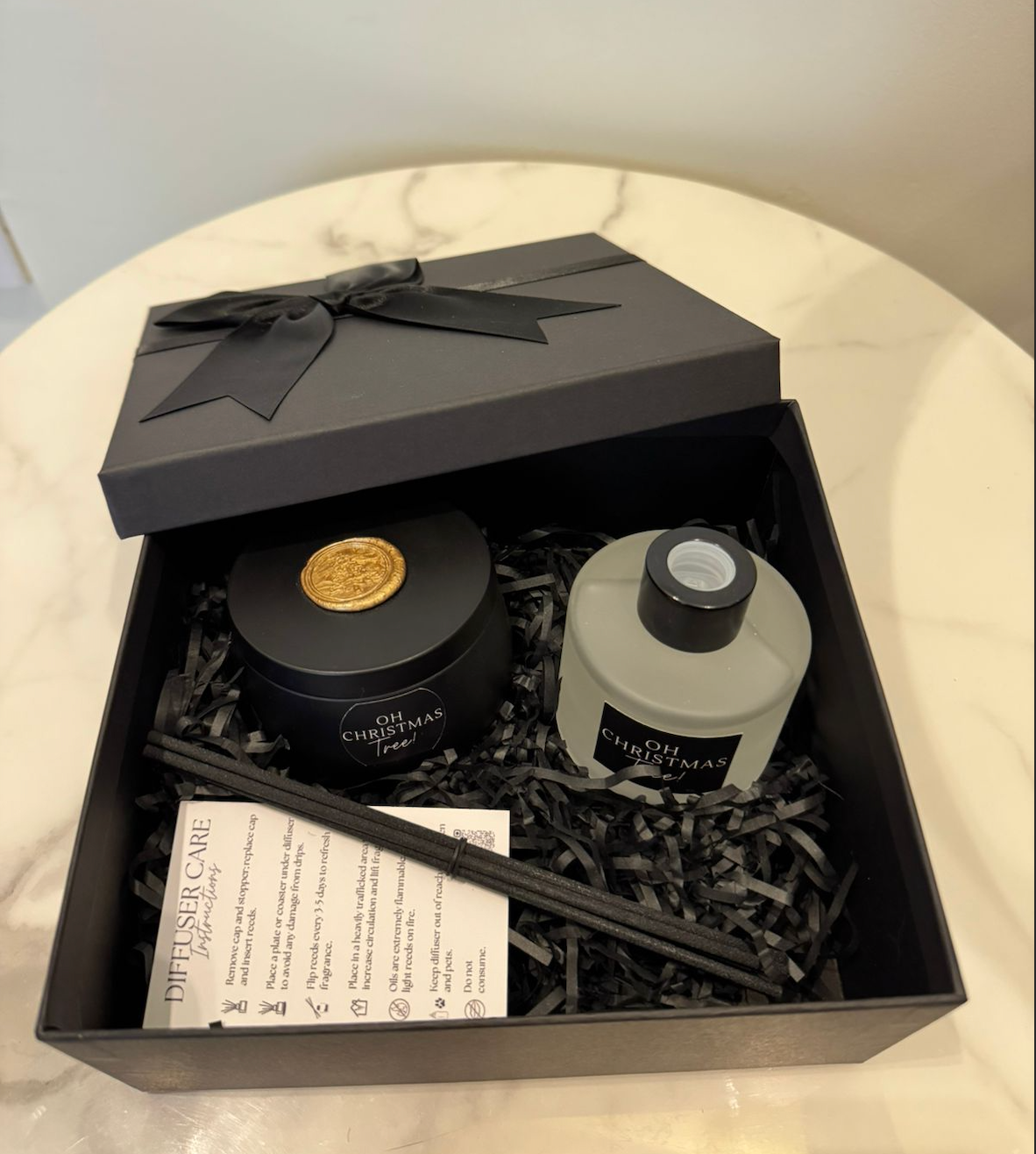 Diffuser & Candle gift set box (7oz candle)