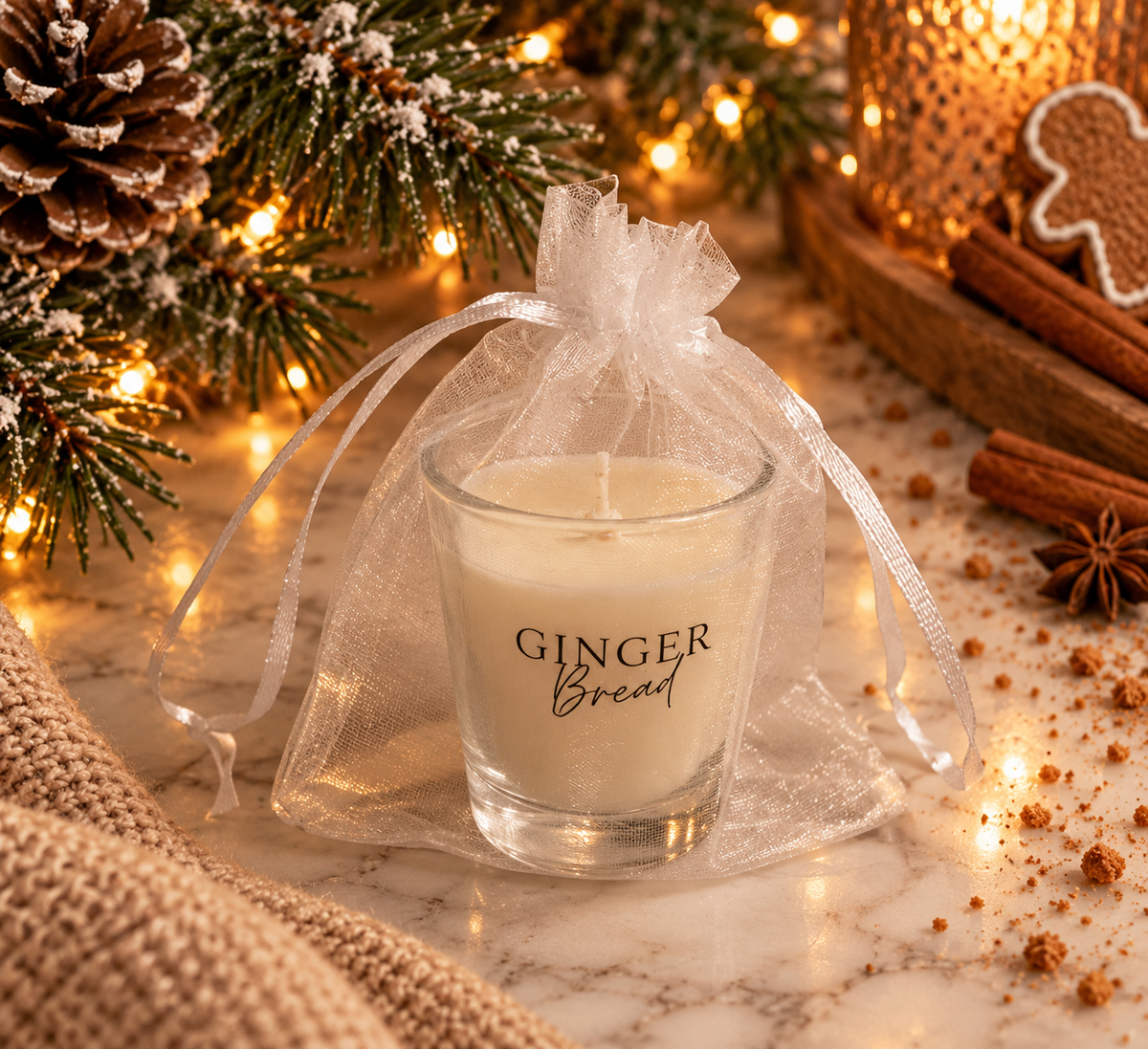 Ginger Bread - Mini Glass Candle
