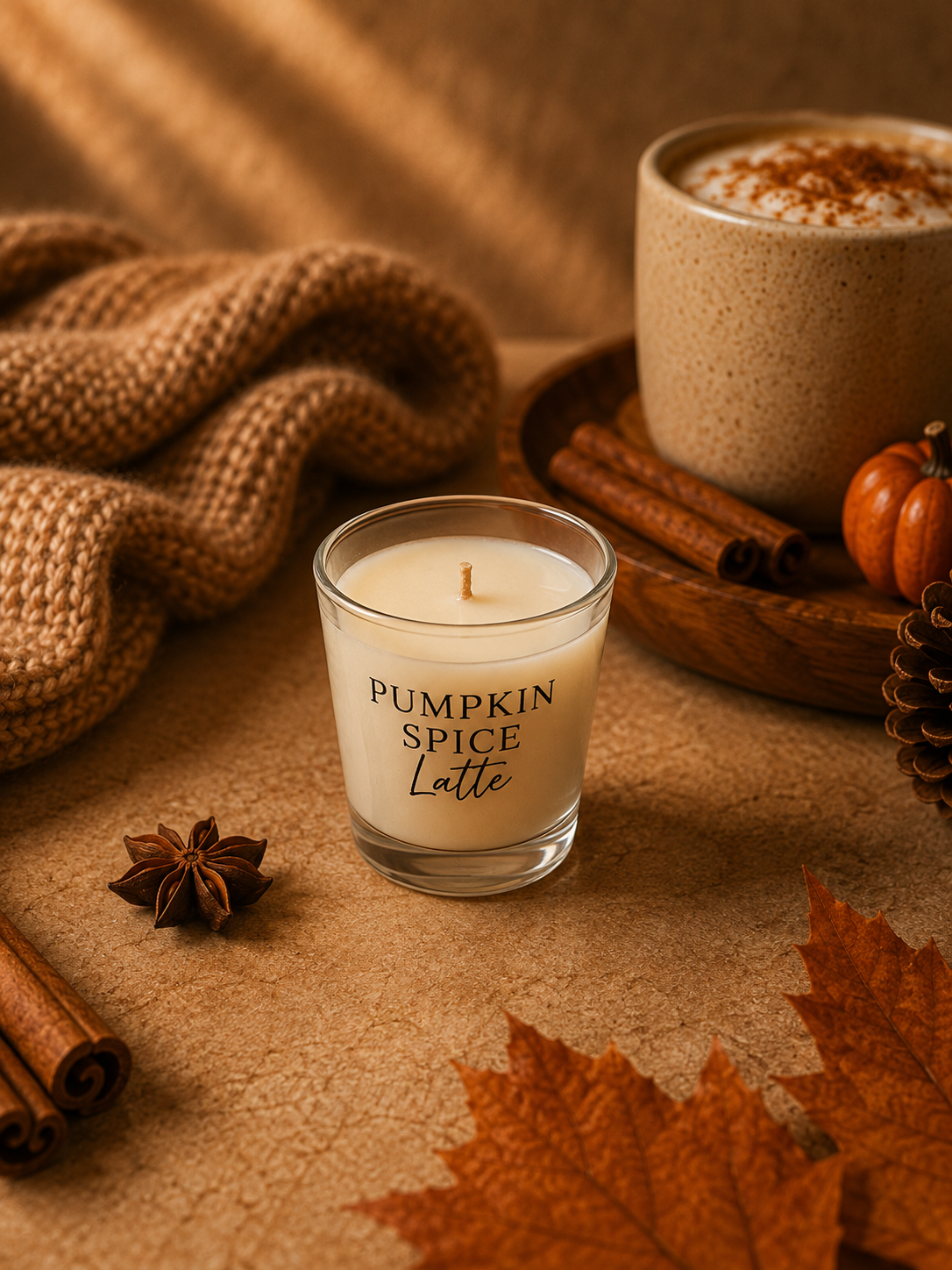 Pumpkin Spice Latte - Mini Glass Candle