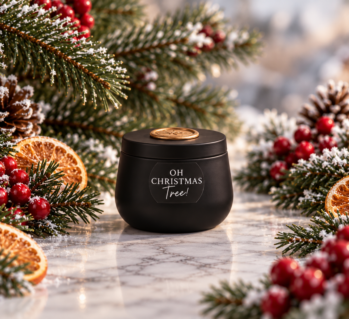 Oh Christmas Tree! - 4oz Black Tin Candle