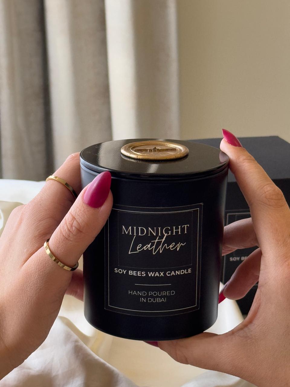 Midnight Leather Candle