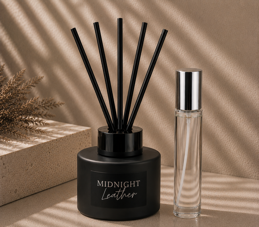 Midnight Leather Reed Diffuser & Home Fragrance Mist