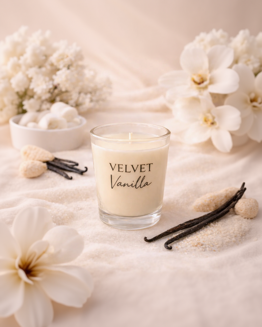 Velvet Vanilla - Mini Glass Candle