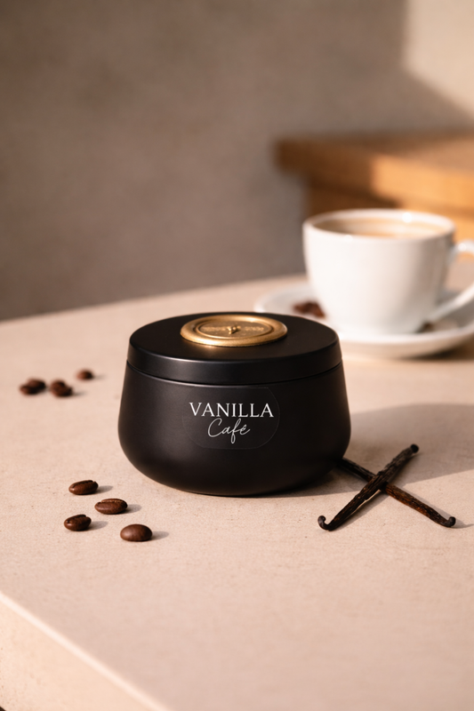 Vanilla Café - 7oz Black Tin Black