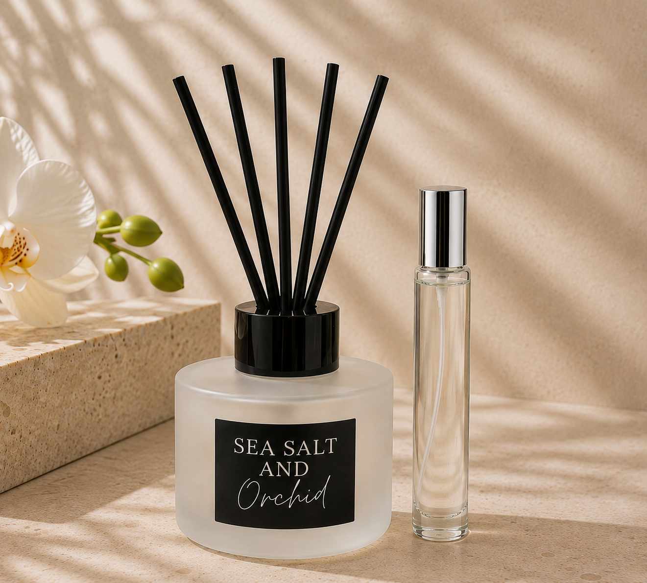 Sea Salt & Orchid Reed Diffuser & Home Fragrance Mist
