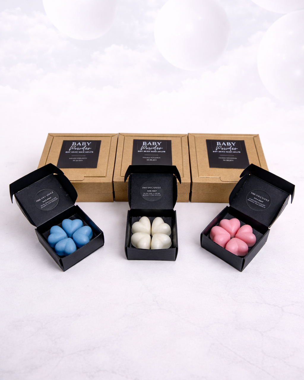 Baby Powder Wax Melt Hearts