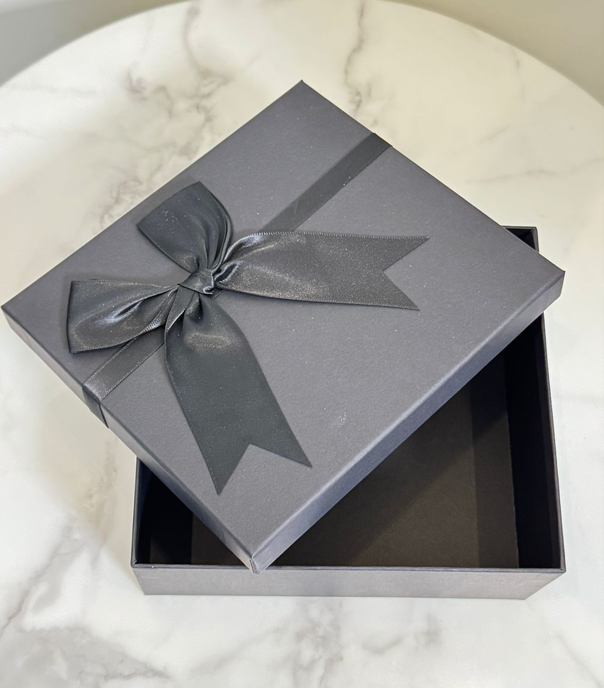 Black bow gift box