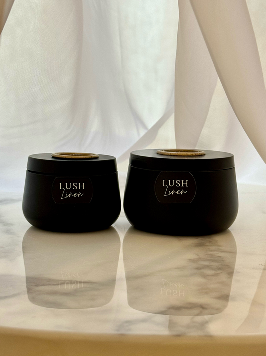 Lush Linen - 4oz Black Tin Candle