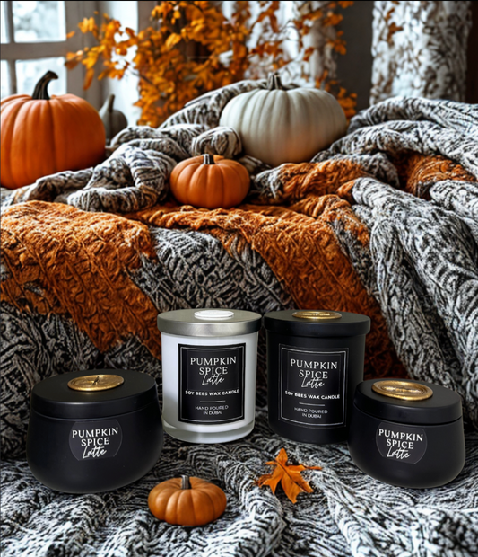 Pumpkin Spice Latte - 7oz Black Tin Candle