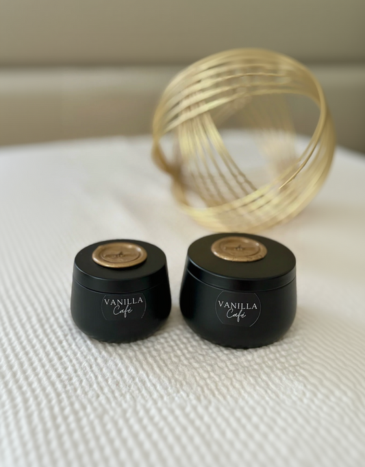 Vanilla Café - 7oz Black Tin Black