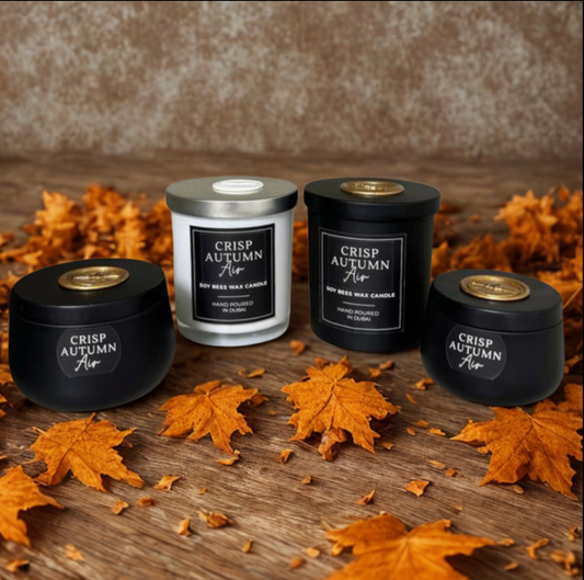 Crisp Autumn Air - 4oz Black Tin Candle