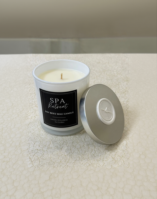 Spa Retreat - 8oz White Glass Candle