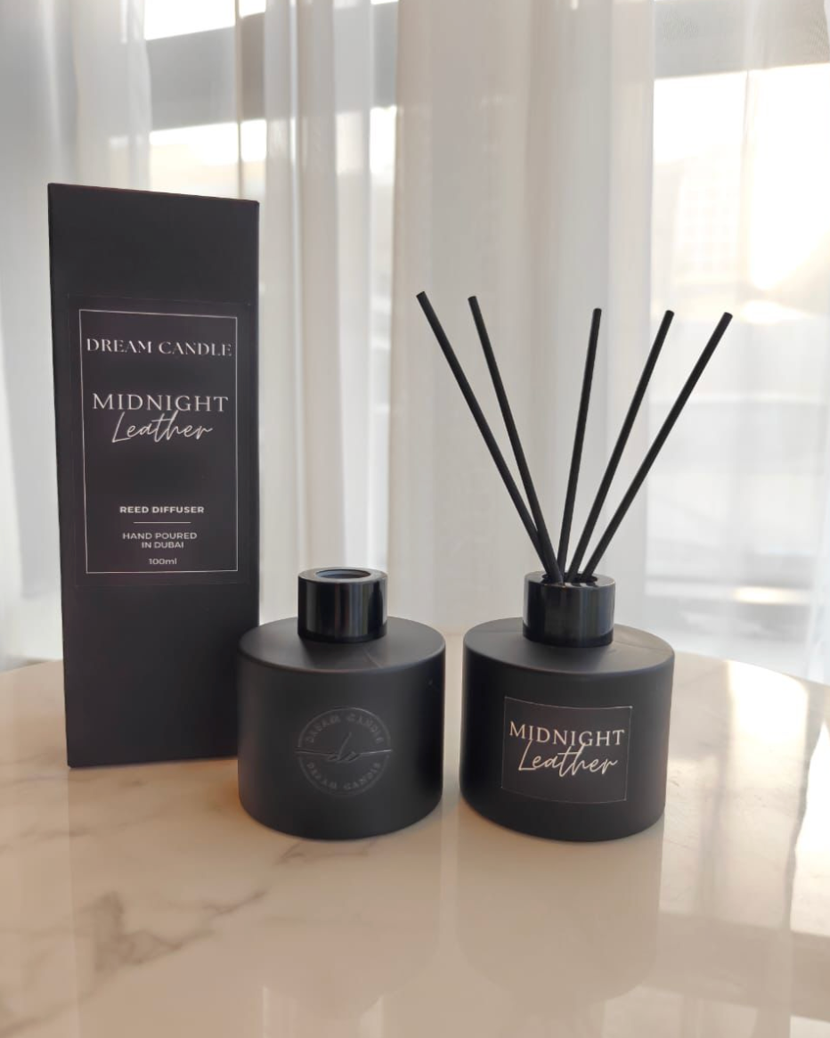 Midnight Leather - Reed Diffuser