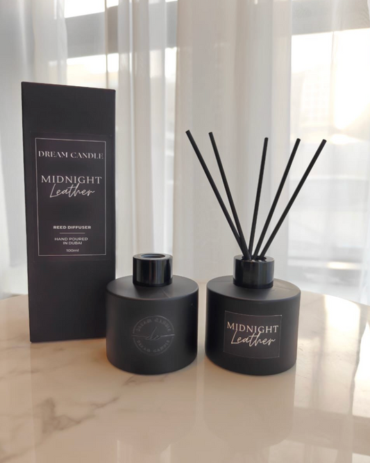 Midnight Leather - Reed Diffuser