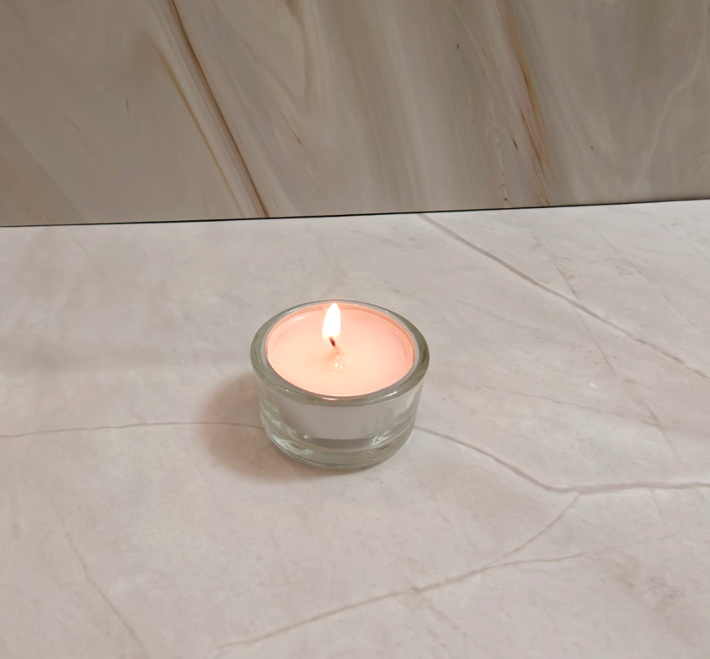 Clear Glass Tealight Holders - Set of 5