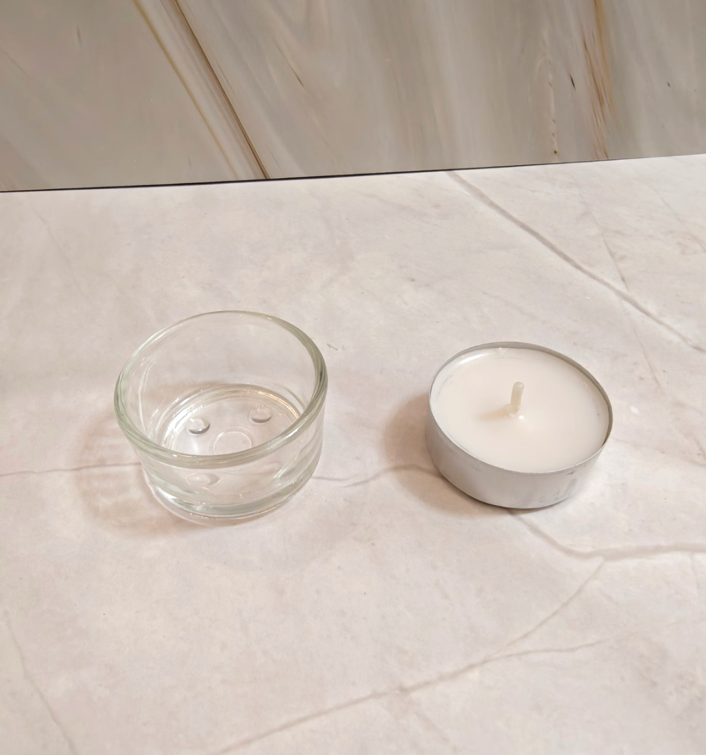 Clear Glass Tealight Holders - Set of 5