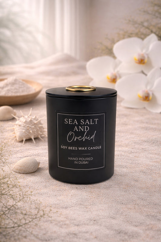 ملح البحر وشمعة الأوركيد