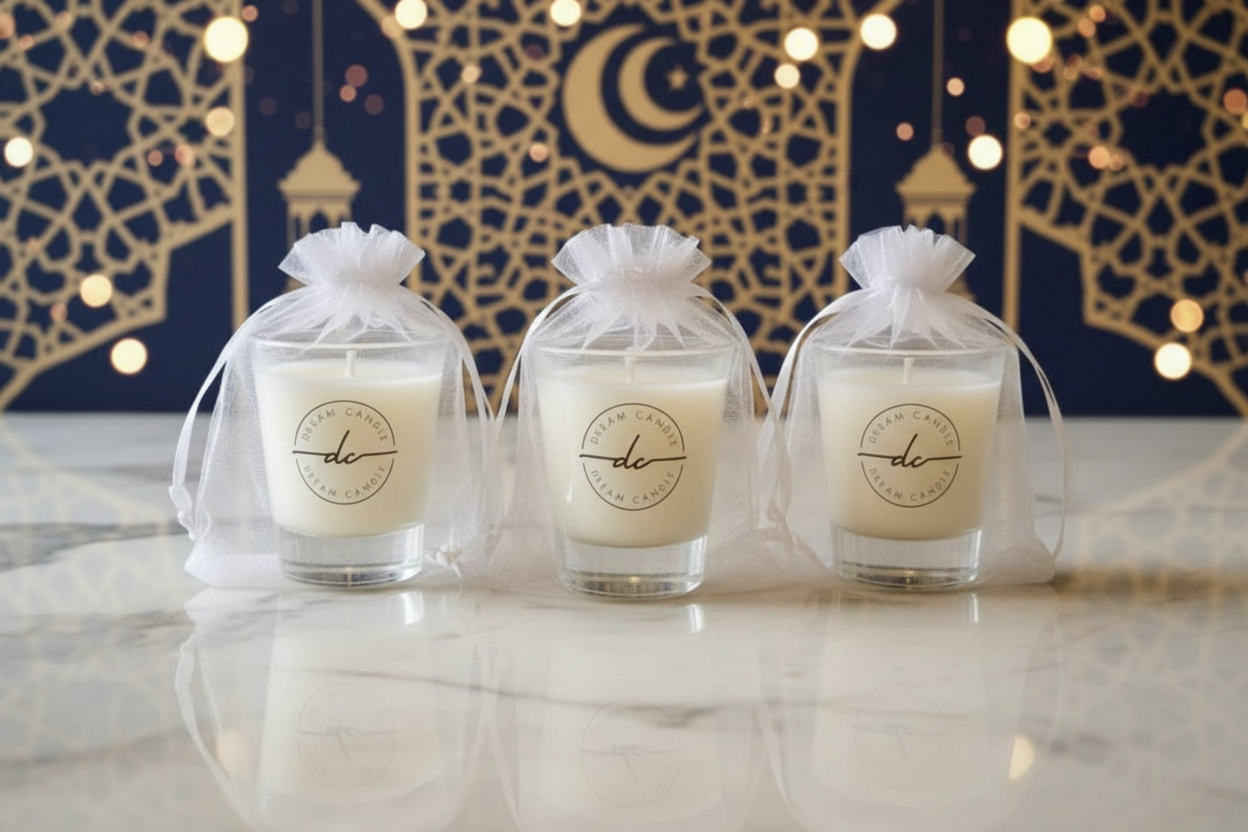 Dream Candle Trio - Black Logo in White Mesh Bags