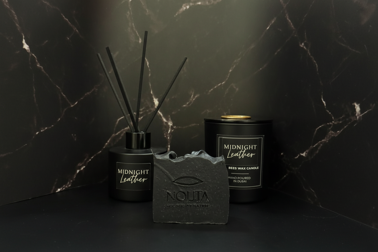 Midnight Leather products with darkened surface
