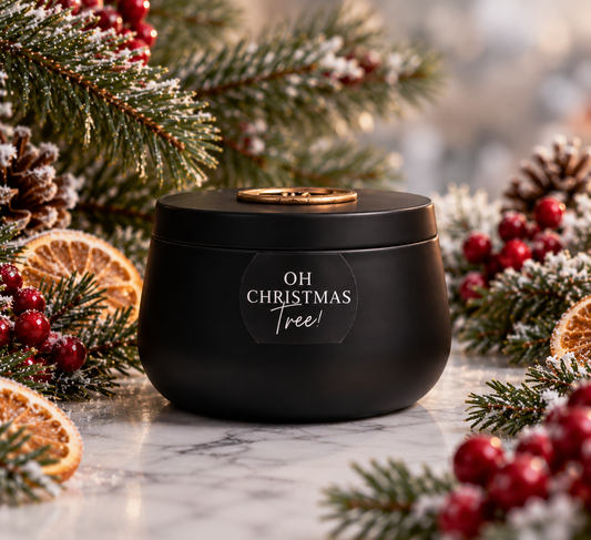 Oh Christmas Tree! - 7oz Black Tin Candle