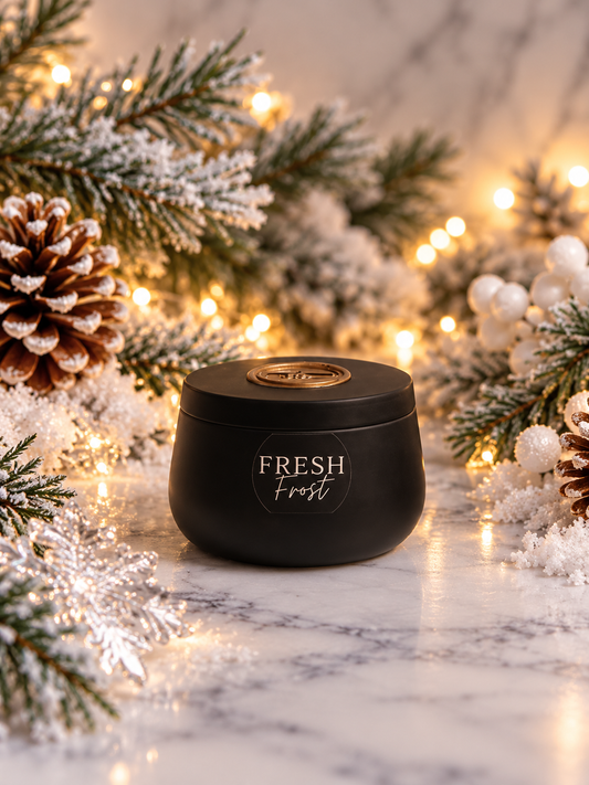 Fresh Frost - 4oz Black Tin Candle