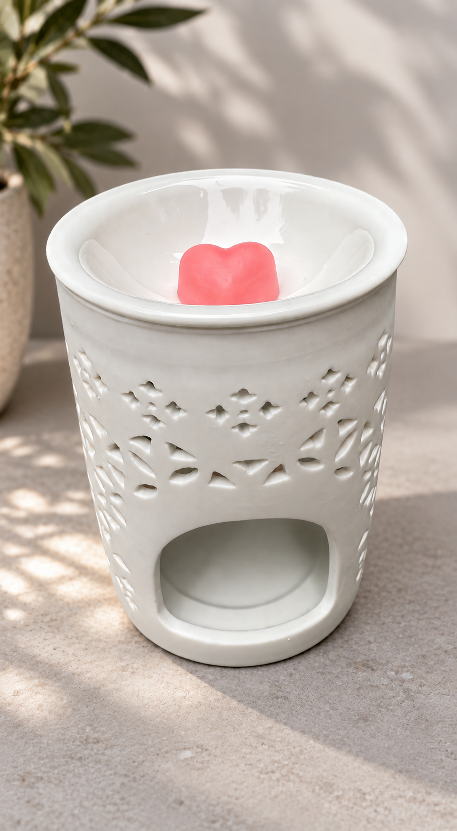 White Cutout Burner
