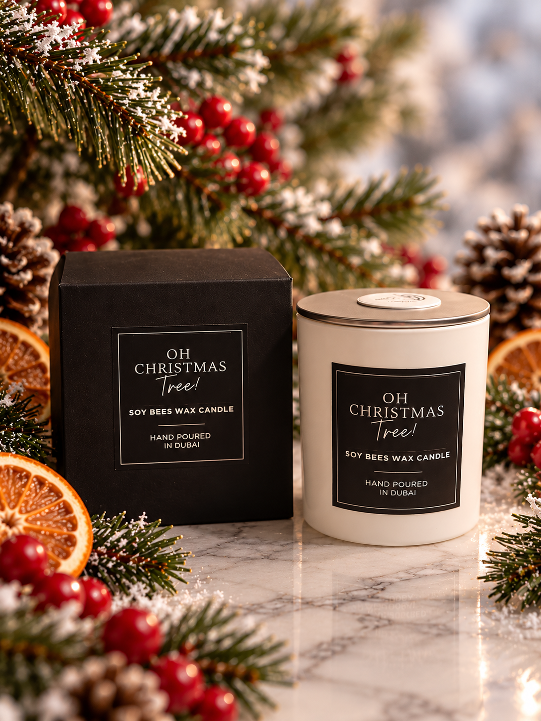 Oh Christmas Tree! - 8oz White Glass Candle