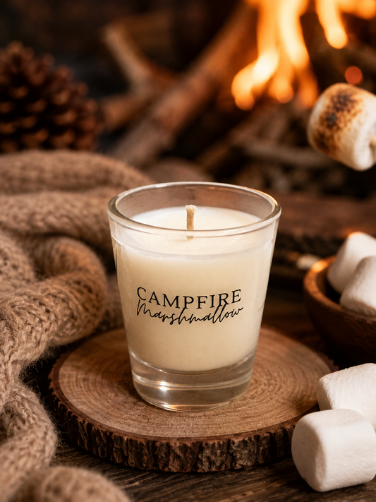 Campfire Marshmallow - Mini Glass Candle
