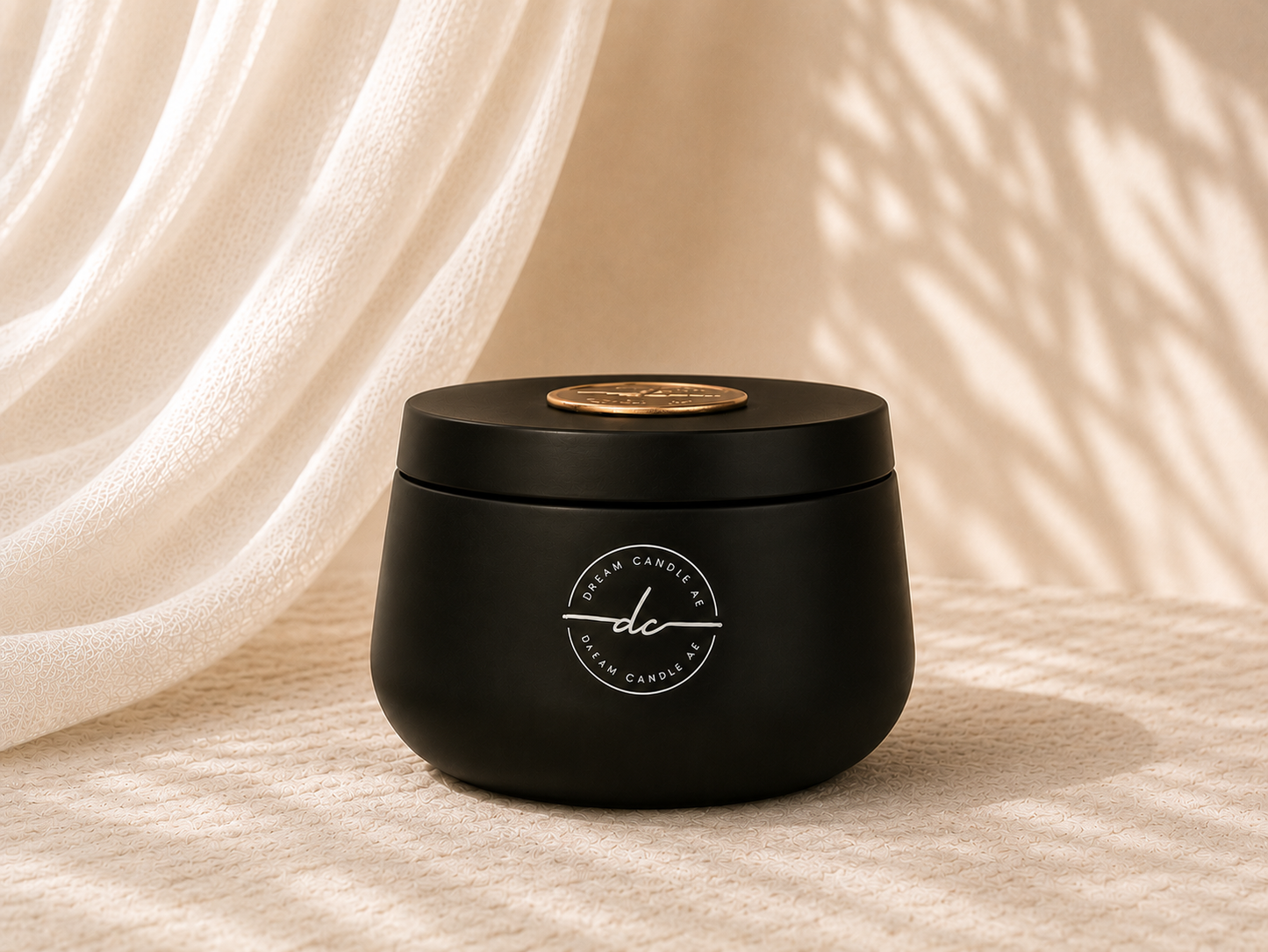 Coconut and Santal - 7oz Black Tin Candle
