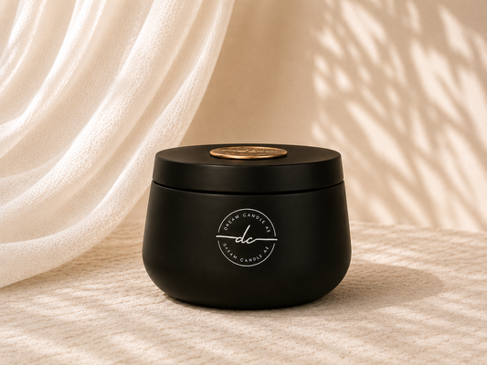 Coconut and Santal - 7oz Black Tin Candle