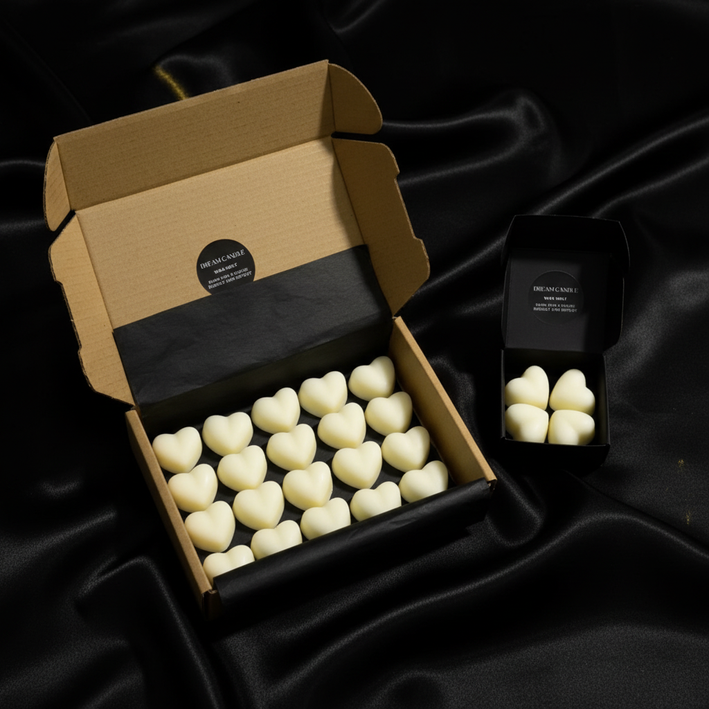 Wax melts on silky background