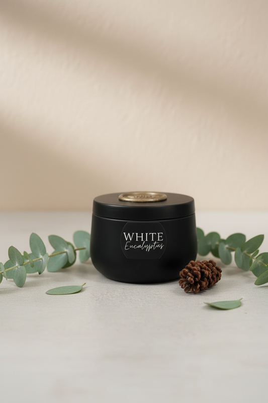 White Eucalyptus 7oz Candle Editorial