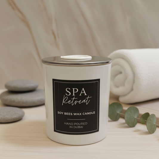 Spa Retreat - 8oz White Glass Candle