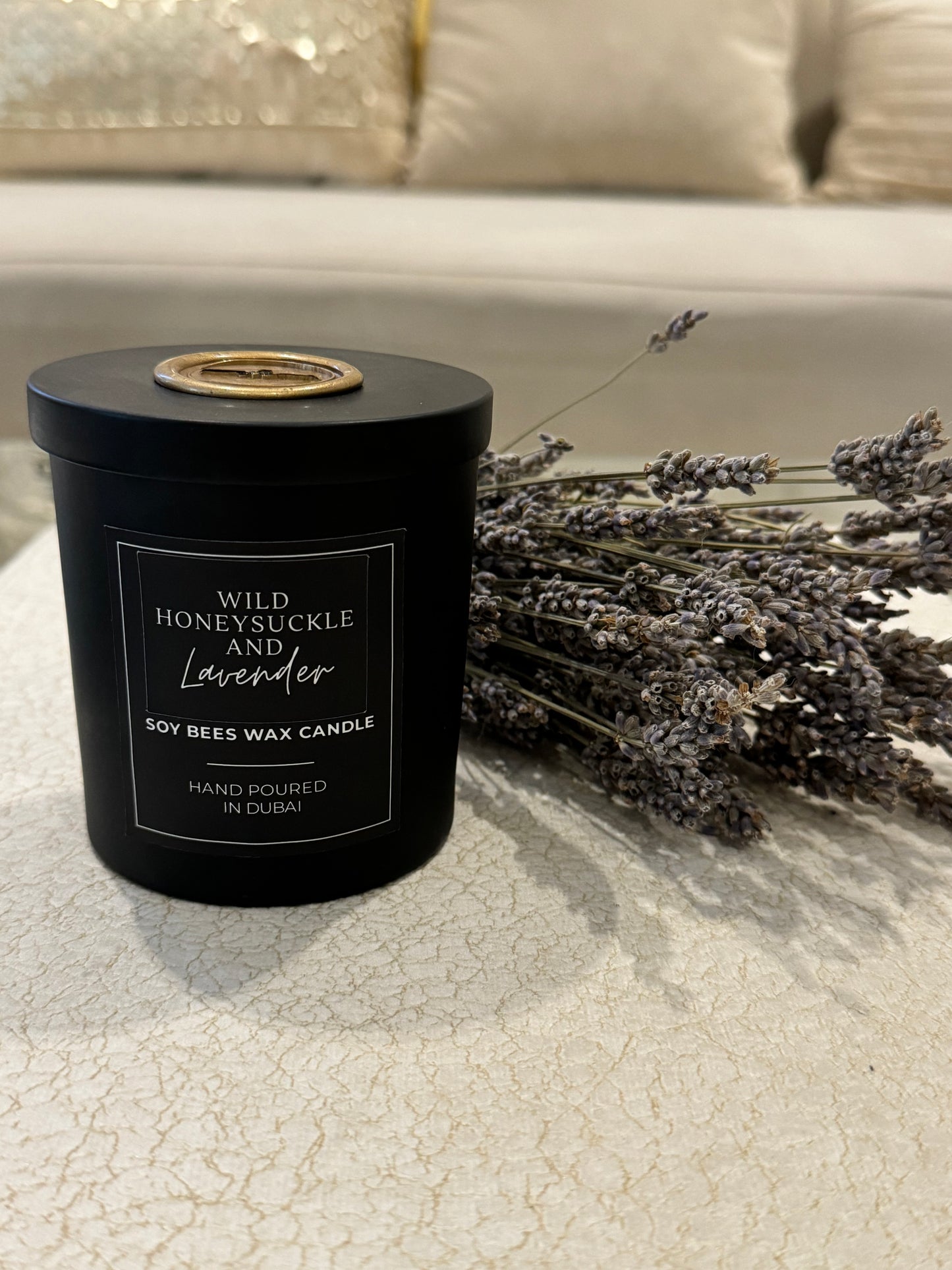 Wild Honeysuckle and Lavender Candle